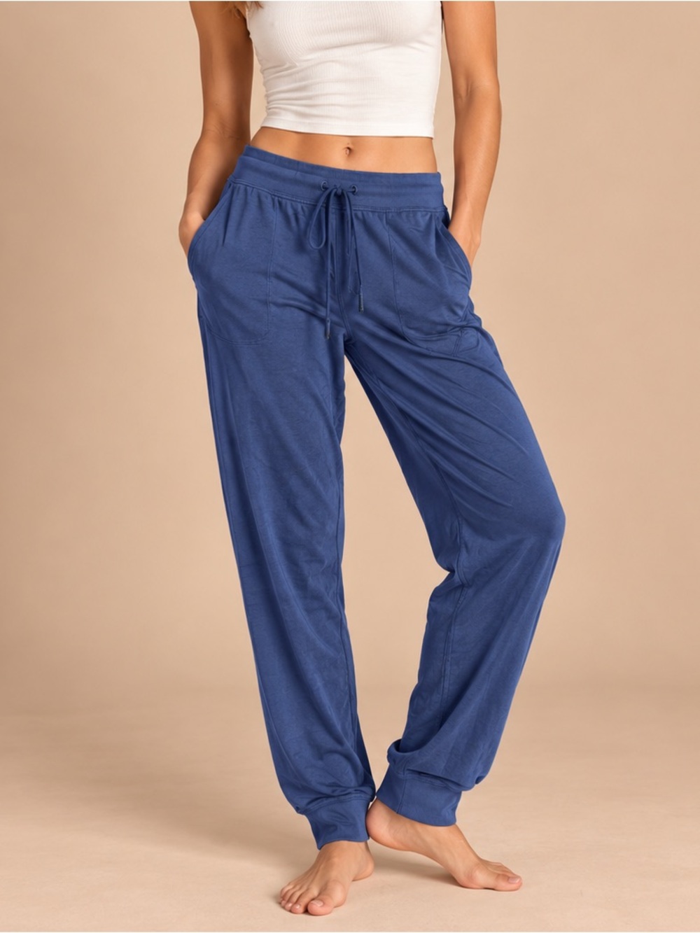 JoyLab Navy Blue High Rise Jogger Pants Drawstring Athleisure XL